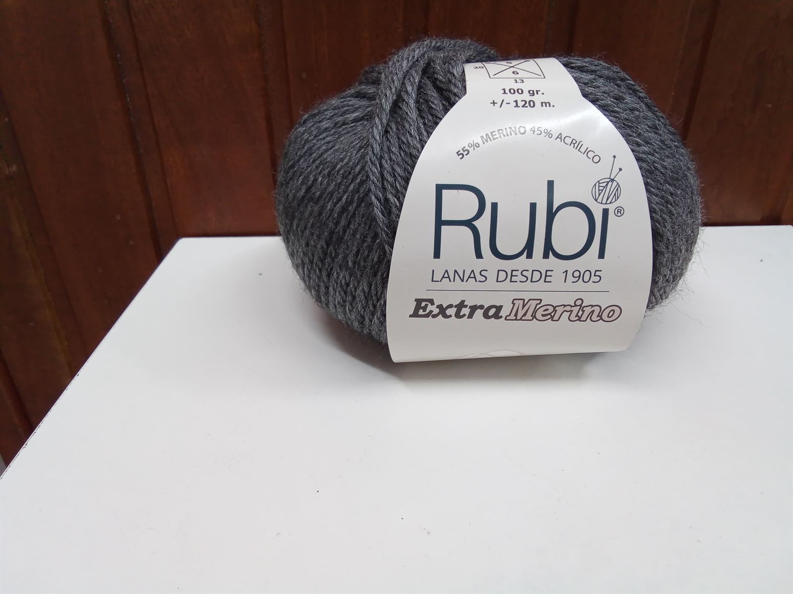 Rubí extra merino color gris - Imagen 1