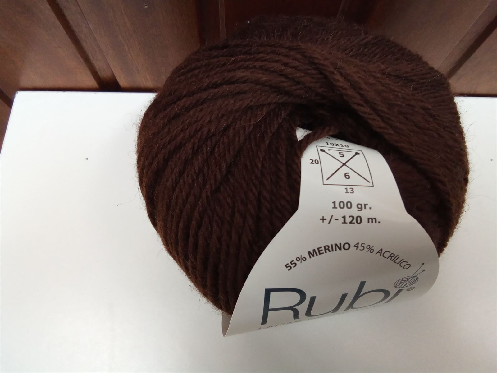 Rubí extra merino color marrón - Imagen 2